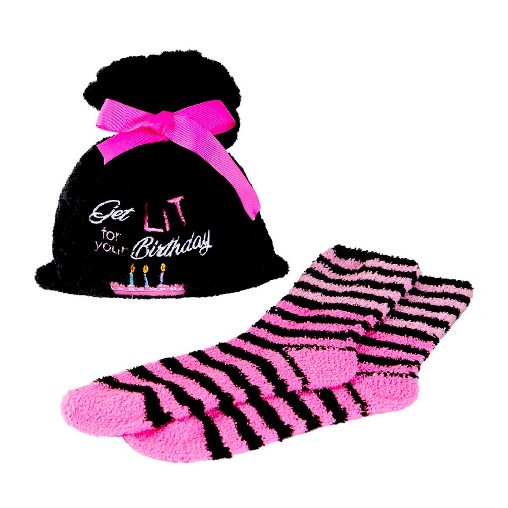 NWT MeMoi Get Lit Birthday Cozy
Women's Socks with Gift Bag